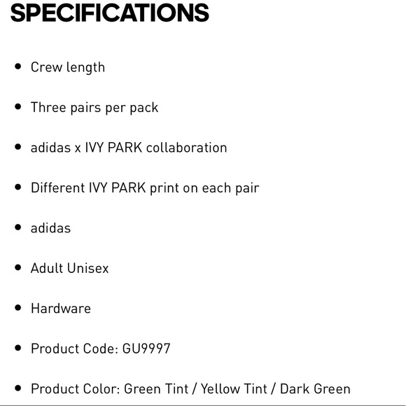 🆕 💧Drip 2.0 IVY PARK x adidas Logo Socks 3 pack - Picture 11 of 11